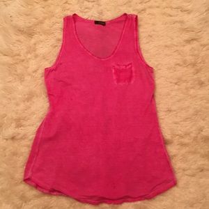 Silky rayon pink tank top size L
